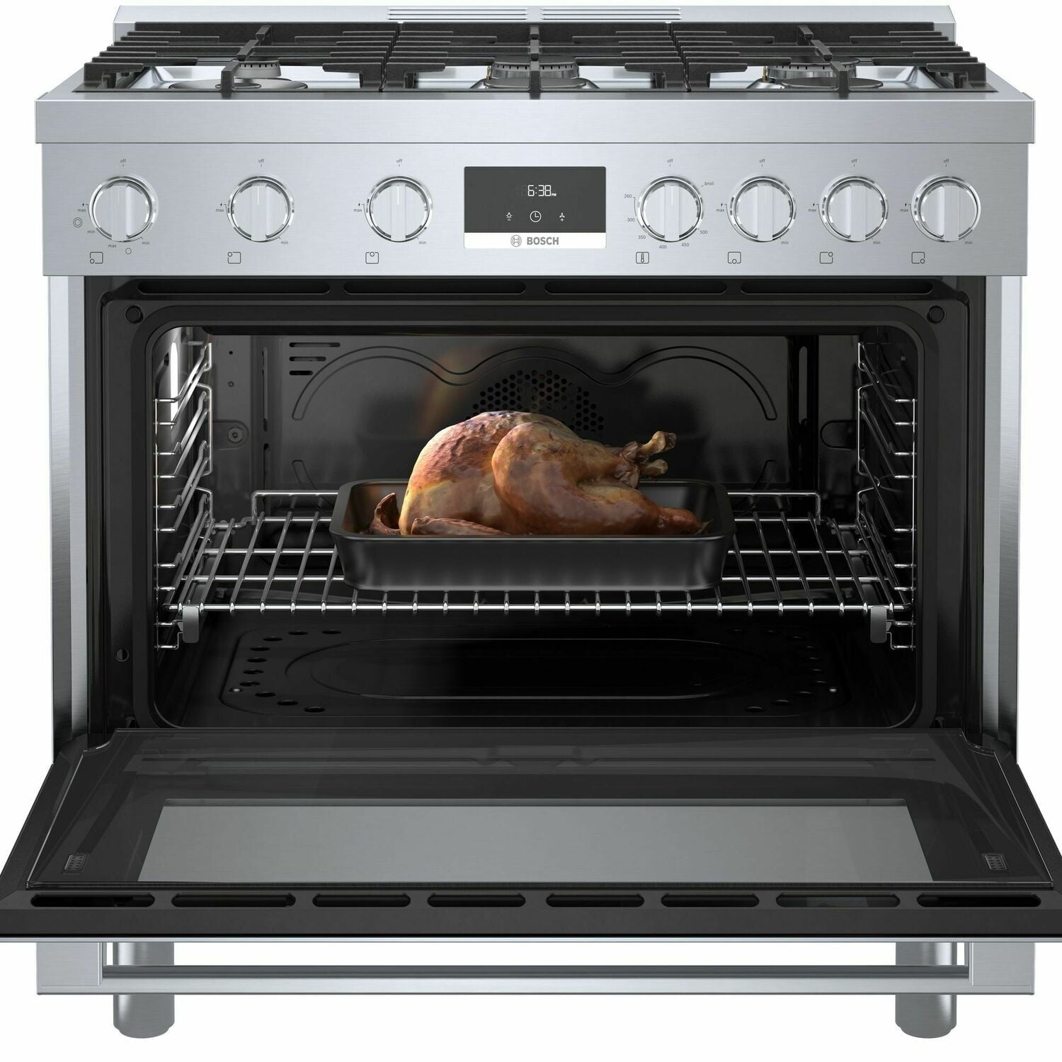 Bosch HGS8655UC 800 Series Gas Freestanding Range 36'' Stainless Steel Hgs8655Uc