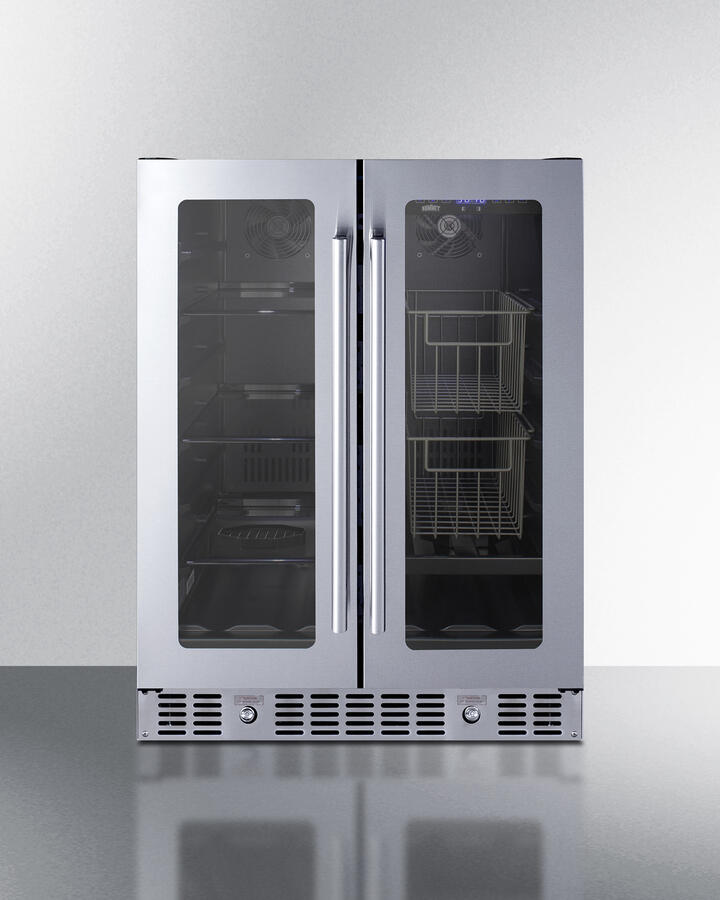 Summit ALFD24WBVCSSPANTRY 24" Built-In Dual-Zone Produce Refrigerator, Ada Compliant