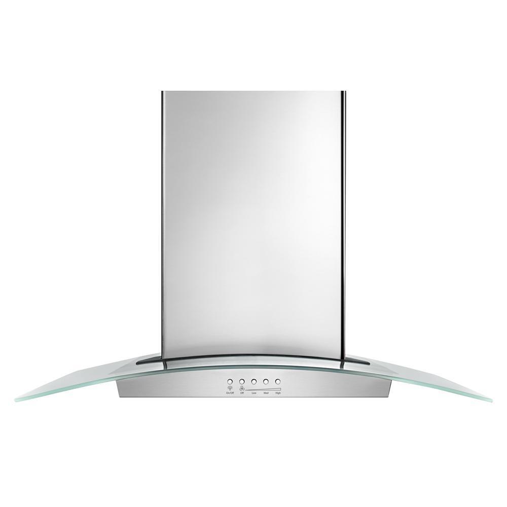 Kitchenaid WVI75UC6DS 36" Modern Glass Island Mount Range Hood