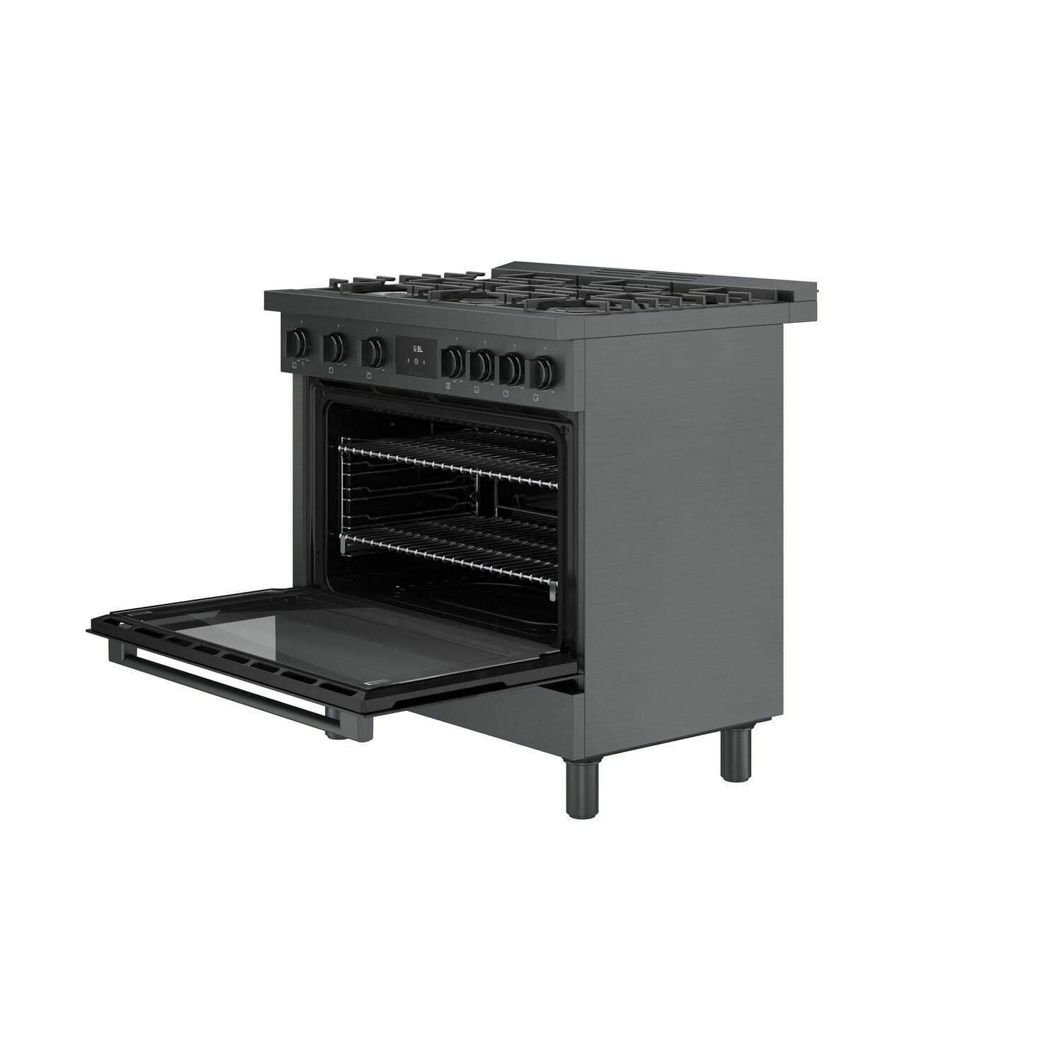 Bosch HGS8645UC 800 Series Gas Freestanding Range 36'' Black Stainless Steel Hgs8645Uc