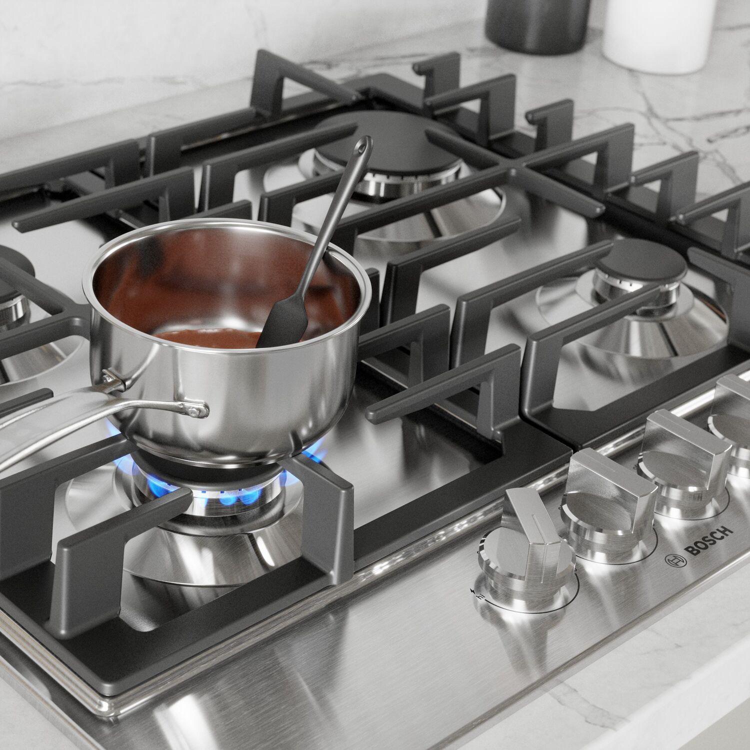 Bosch NGM5458UC 500 Series Gas Cooktop 24'' Stainless Steel Ngm5458Uc