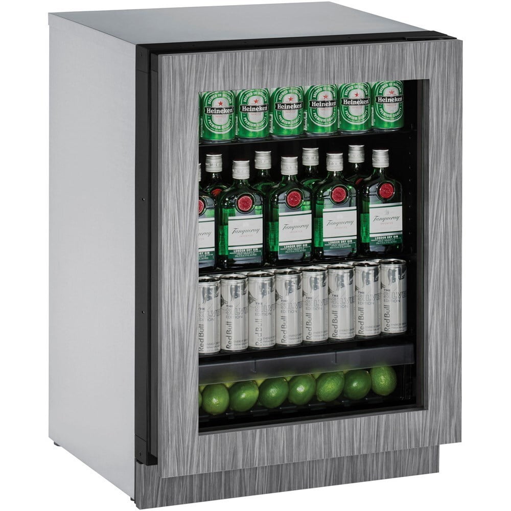 U-Line U2224RGLINT00A 2224Rgl Refrigerator 24" Rhh Glass Door