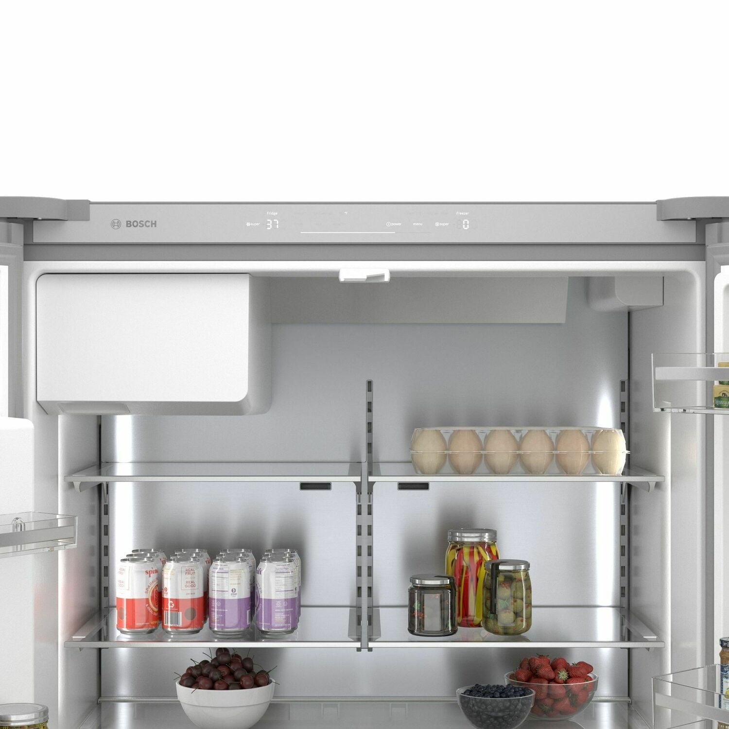 Bosch B36CD50SNS 500 Series French Door Bottom Mount Refrigerator 36'' Easy Clean Stainless Steel B36Cd50Sns