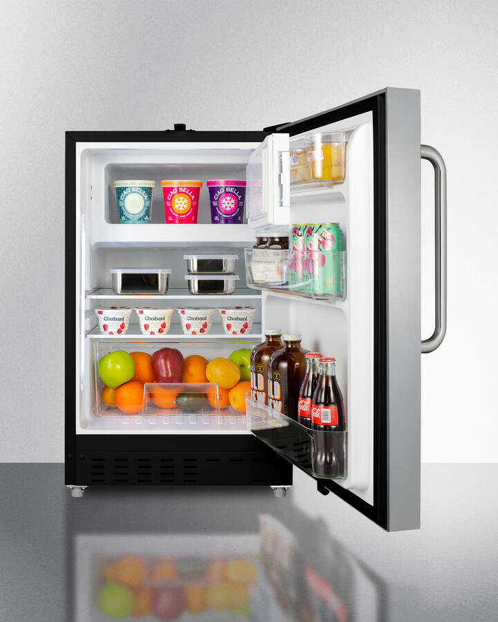 Summit ALRF49BCSS 20" Wide Built-In Refrigerator-Freezer, Ada Compliant
