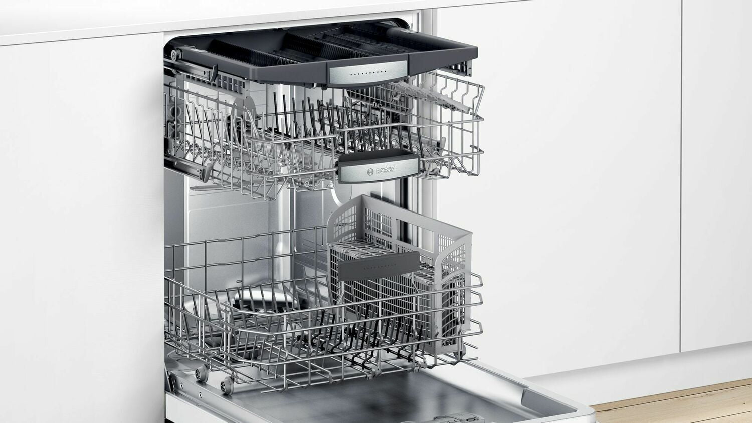 Bosch SHEM78Z52N 800 Series Dishwasher 24'' White, Xxl Shem78Z52N