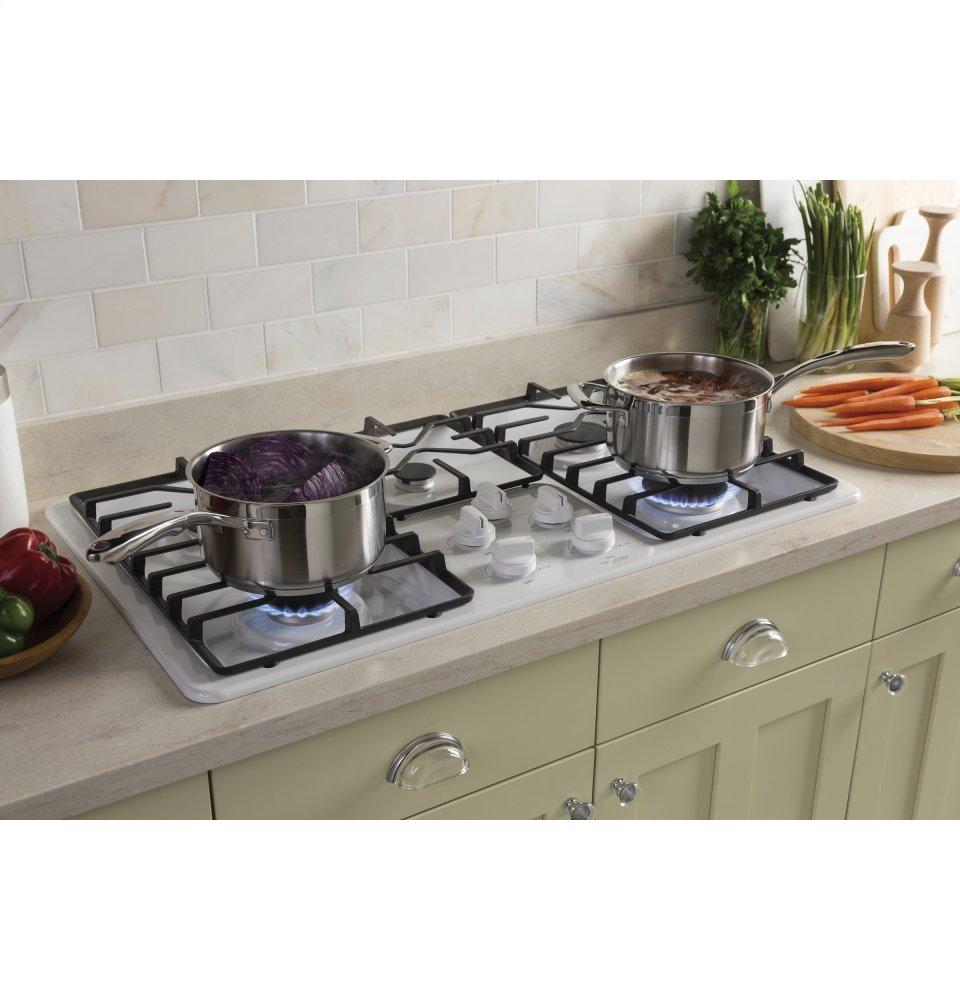Ge Appliances JGP3036DLWW Ge® 36" Built-In Gas Cooktop With Dishwasher-Safe Grates