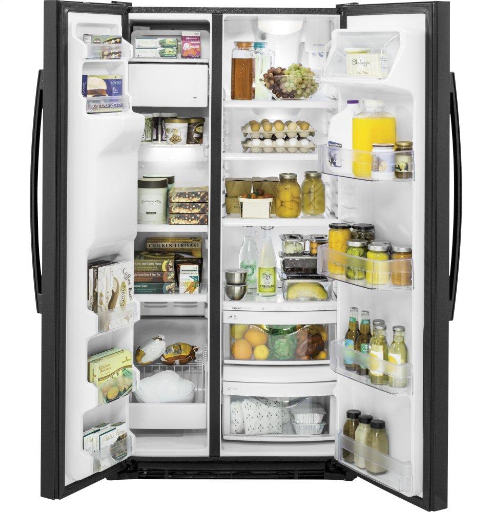 Ge Appliances GZS22DGJBB Ge® 21.9 Cu. Ft. Counter-Depth Side-By-Side Refrigerator