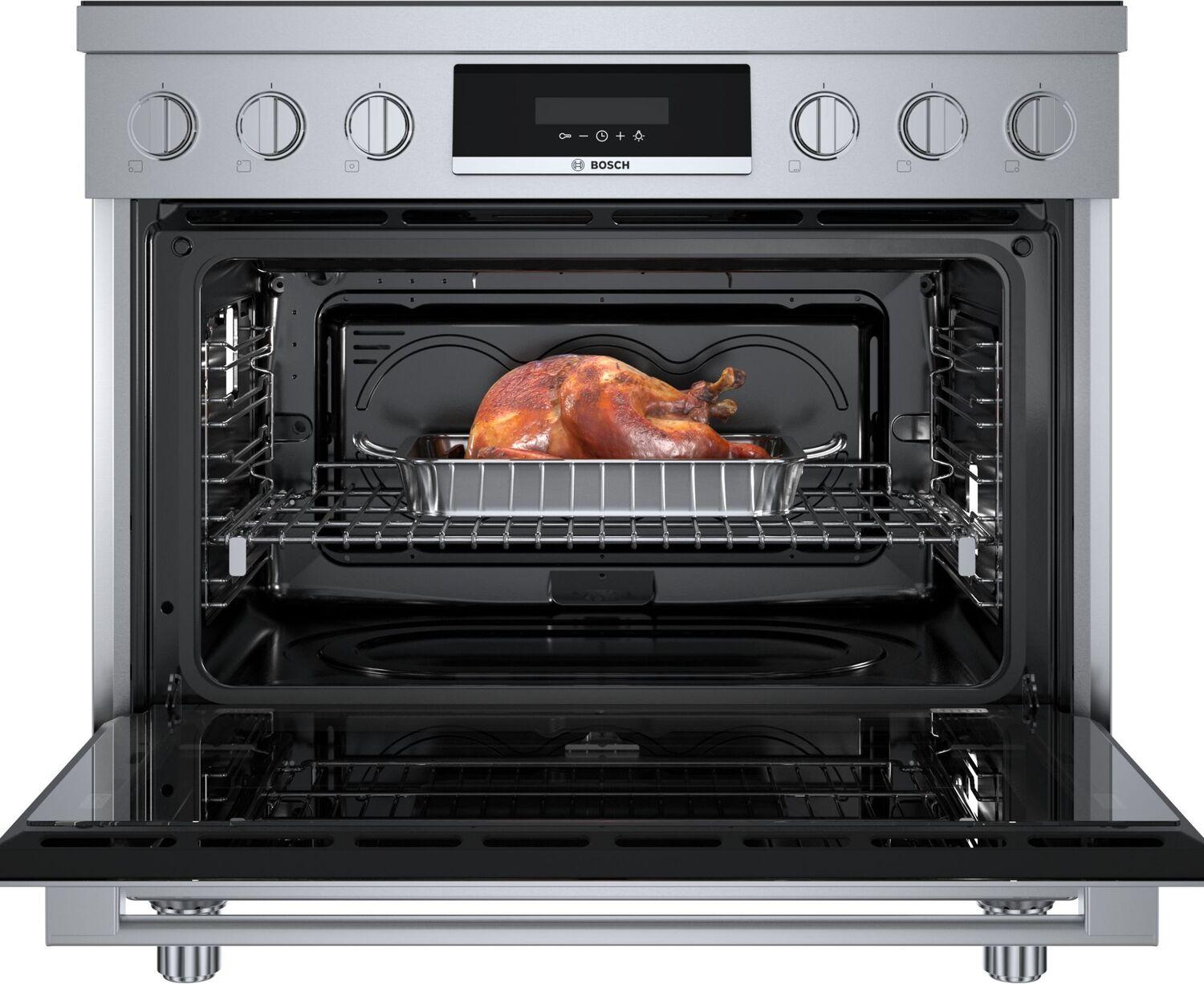 Bosch HIS8655U 800 Series Induction Freestanding Range 36'' Stainless Steel His8655U