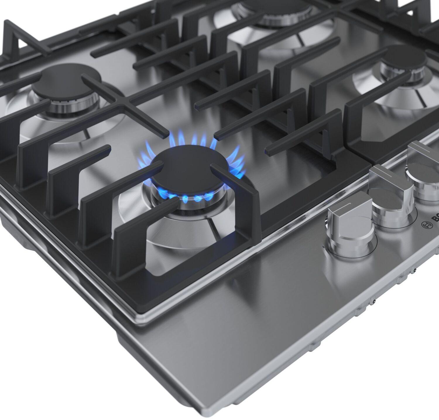 Bosch NGM5458UC 500 Series Gas Cooktop 24'' Stainless Steel Ngm5458Uc