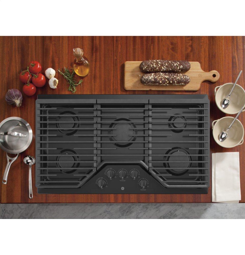 Ge Appliances JGP5036DLBB Ge® 36" Built-In Gas Cooktop With 5 Burners And Dishwasher Safe Grates
