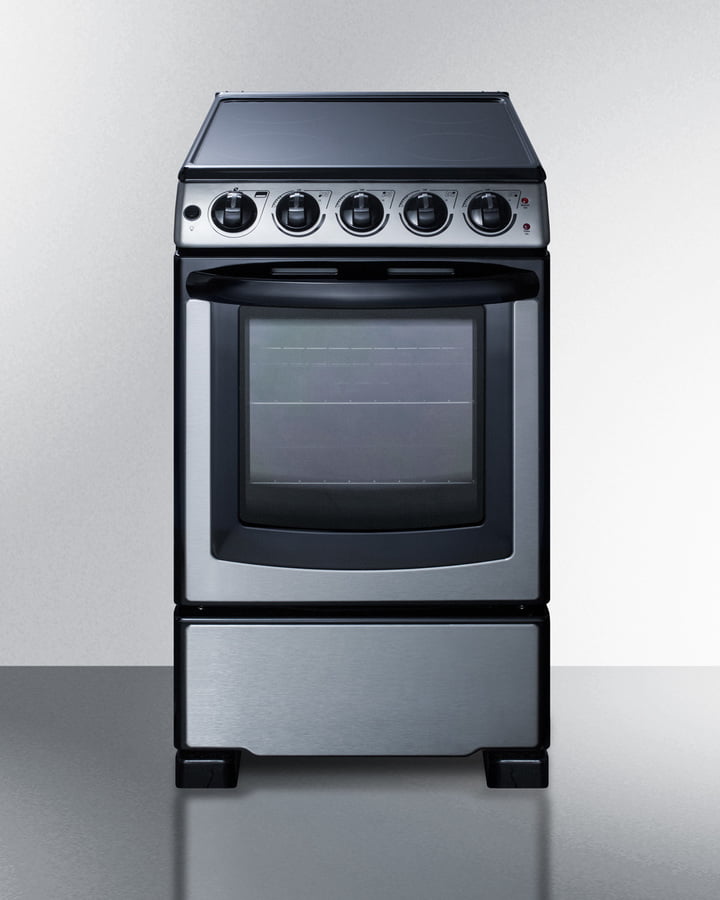 Summit REX2071SSRT 20" Wide Electric Smooth-Top Range