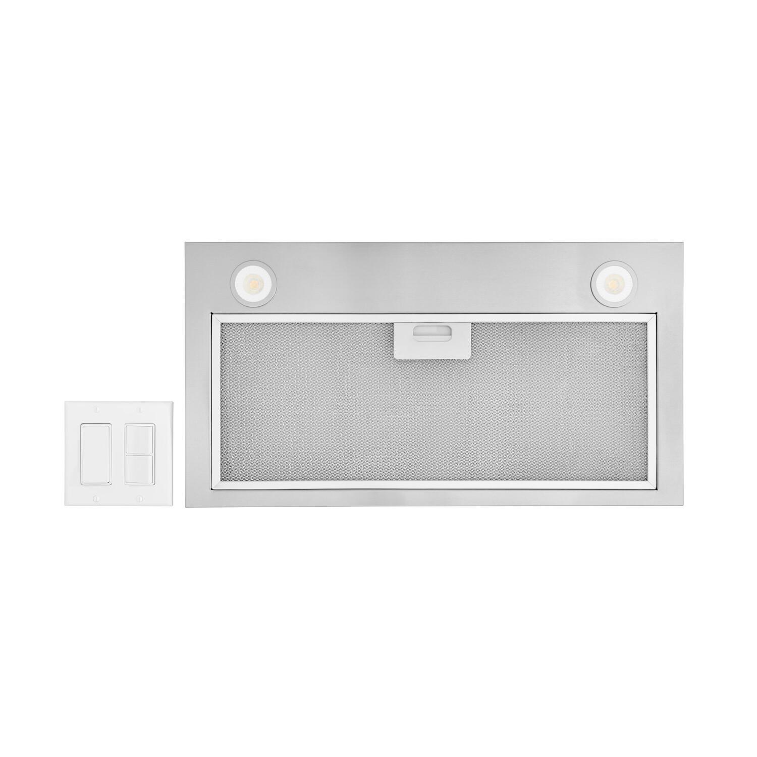 Broan PMA400SS Broan® 21-Inch Custom Range Hood Power Pack, 450 Max Blower Cfm, Stainless Steel, Ada, Energy Star Certified