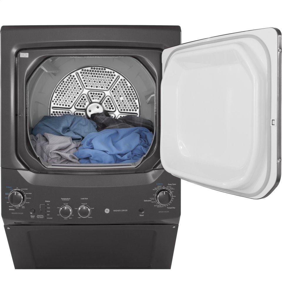 Ge Appliances GUD27GSPMDG Ge Unitized Spacemaker® 3.8 Cu. Ft. Capacity Washer With Stainless Steel Basket And 5.9 Cu. Ft. Capacity Gas Dryer