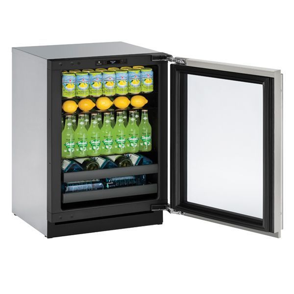 U-Line U3024BEVS15B 3024Bev 24" Beverage Center With Stainless Frame Finish And Left-Hand Hinge Door Swing (115 V/60 Hz Volts /60 Hz Hz)