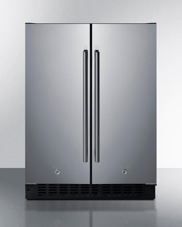 Summit FFRF24SS 24" Wide Built-In Refrigerator-Freezer