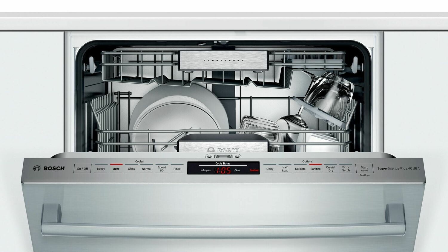 Bosch SHX88PZ55N Benchmark® Dishwasher 24'' Stainless Steel, Xxl Shx88Pz55N
