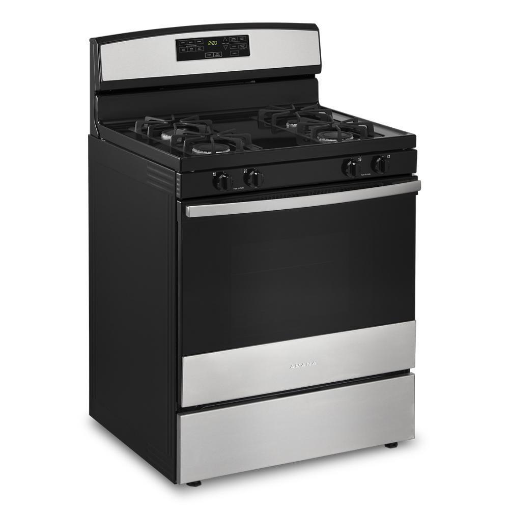 Amana AGR6603SMS 30-Inch Gas Range With Self-Clean Option