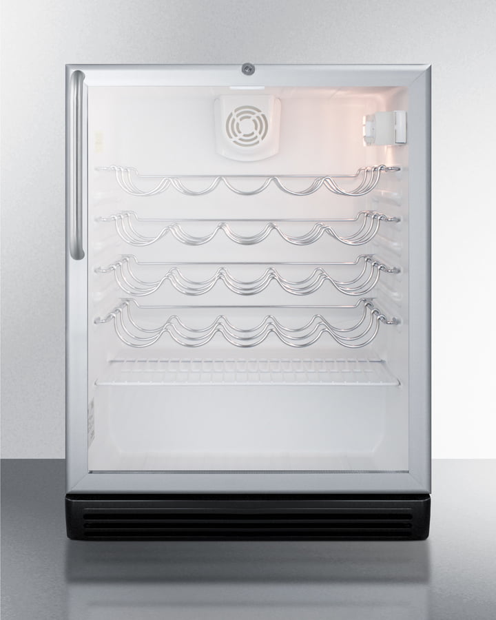 Summit SWC6GBLCSSADA 24" Wide Built-In Wine Cellar, Ada Compliant
