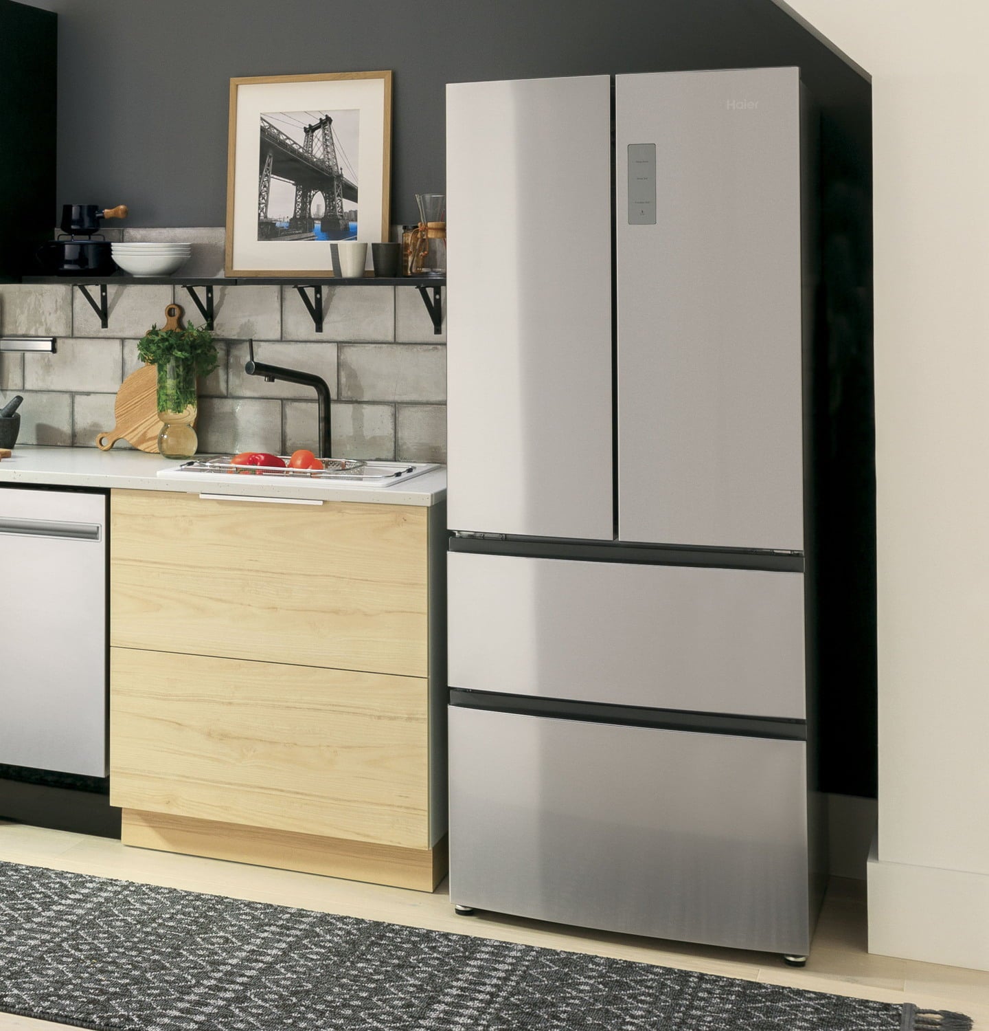 Haier HRF15N3AGS 15.3 Cu. Ft. French Door Refrigerator