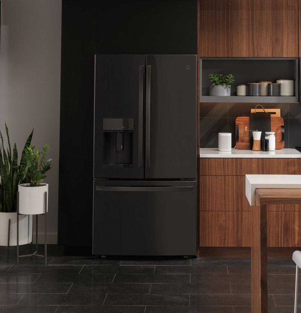 Ge Appliances PYD22KBLTS Ge Profile™ Series 22.1 Cu. Ft. Counter-Depth French-Door Refrigerator With Door In Door And Hands-Free Autofill