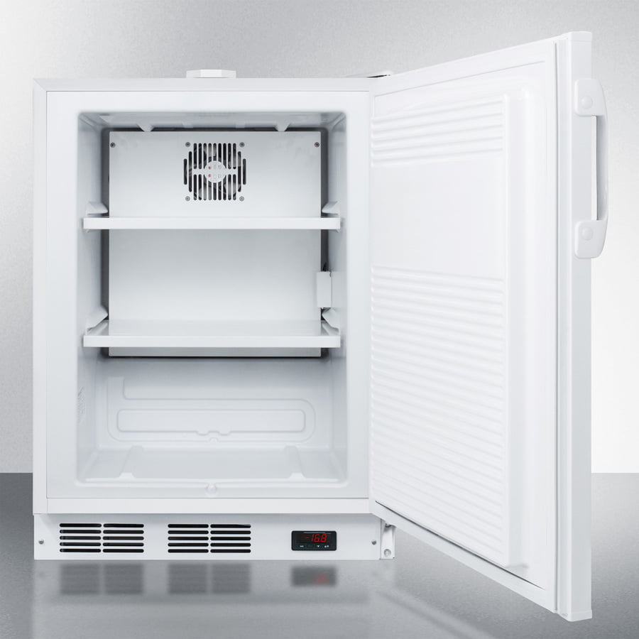 Summit ACF48WADA Built-In Ada Compliant Undercounter Frost-Free All-Freezer For General Purpose Use, With White Exterior, Digital Thermostat, And Lock