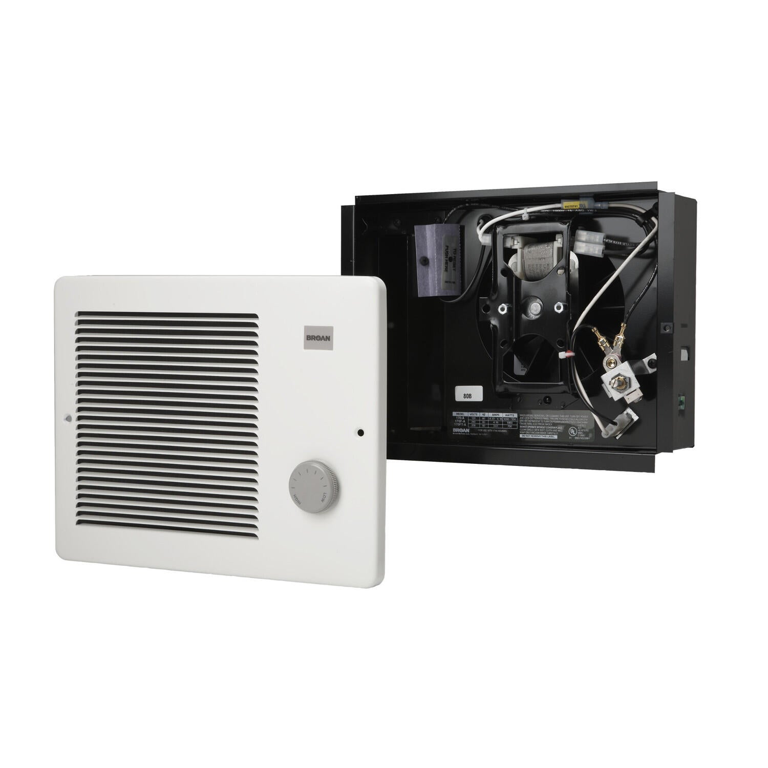 Broan 174 Broan® Broan® Wall Heater, 750/1500W 120Vac, 1125W 208Vac, 1500W 240Vac