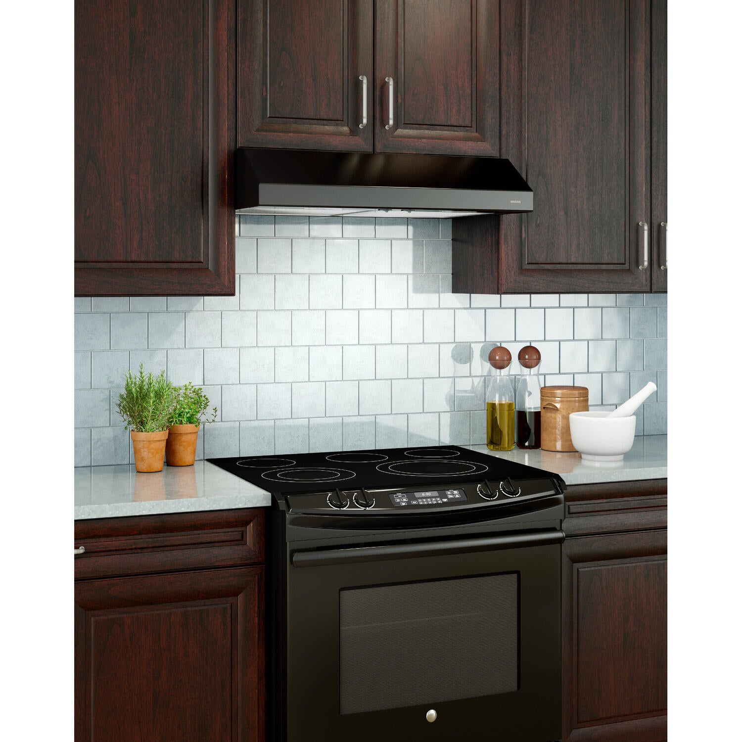 Broan BCSEK124BL Broan® 24-Inch Convertible Under-Cabinet Range Hood, Energy Star®, 300 Max Blower Cfm, Black