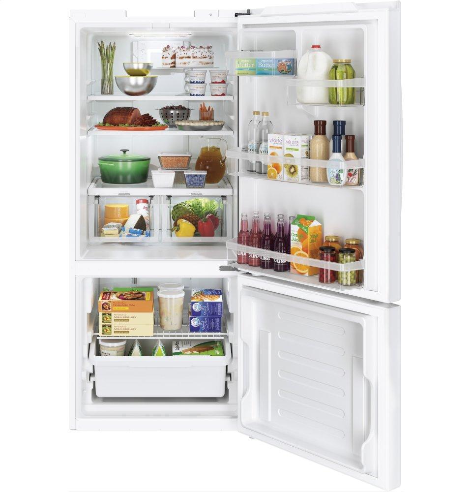 Ge Appliances GBE21DGKWW Ge® Energy Star® 21.0 Cu. Ft. Bottom-Freezer Refrigerator