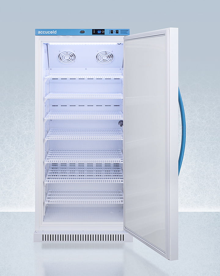 Summit ARS8PVDL2B Performance Series Pharma-Vac 8 Cu.Ft. Upright All-Refrigerator For Vaccine Storage With Factory-Installed Data Logger, Antimicrobial Silver-Ion Handle, And Hospital Grade Cord With 'Green Dot' Plug