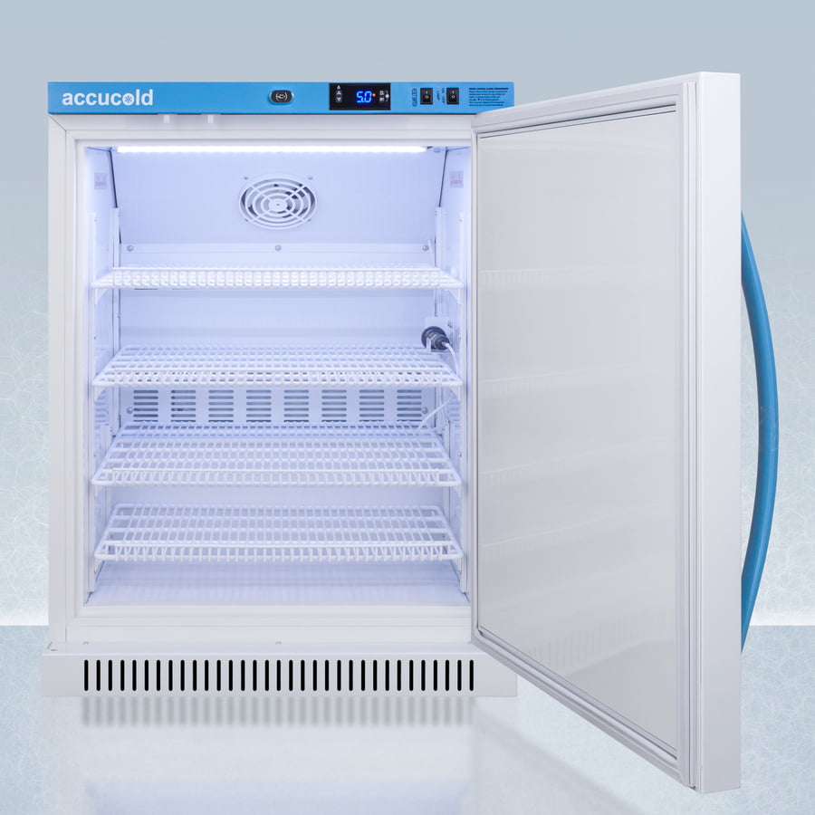 Summit ARS6PV Performance Series Pharma-Vac 6 Cu.Ft. Freestanding Ada Height All-Refrigerator For Vaccine Storage, With Antimicrobial Silver-Ion Handle
