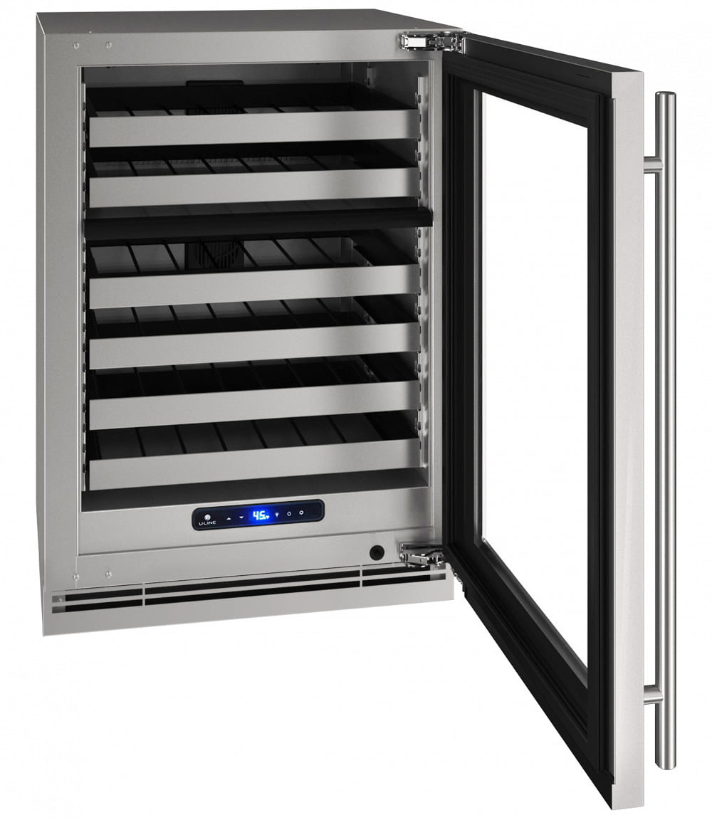 U-Line UHWD524SG01A Hwd524 24" Dual-Zone Wine Refrigerator With Stainless Frame Finish And Field Reversible Door Swing (115 V/60 Hz Volts /60 Hz Hz)