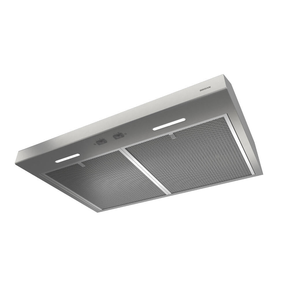Broan BCSEK124SS Broan 24-Inch 300 Max Blower Cfm 1.5 Sones Stainless Steel Range Hood Energy Star® Certified