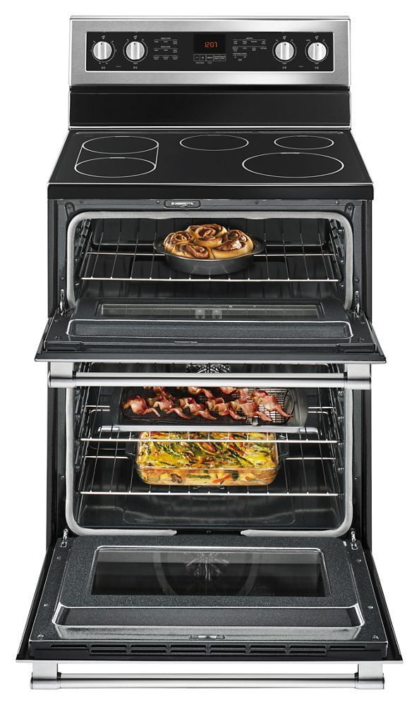Maytag MET8800FZ 30-Inch Wide Double Oven Electric Range With True Convection - 6.7 Cu. Ft.
