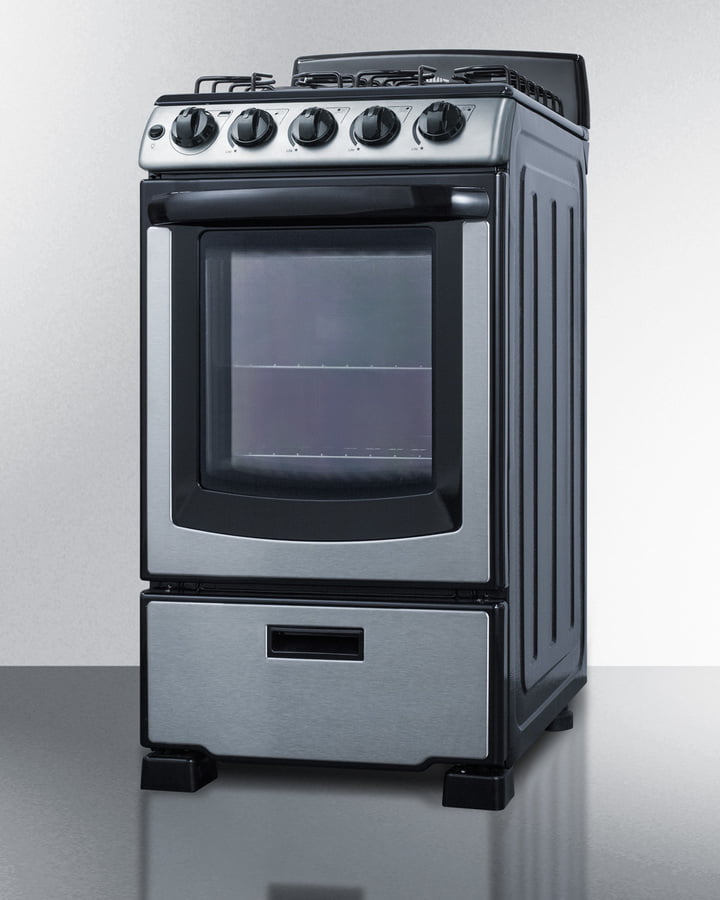 Summit PRO201SS 20" Wide Gas Range