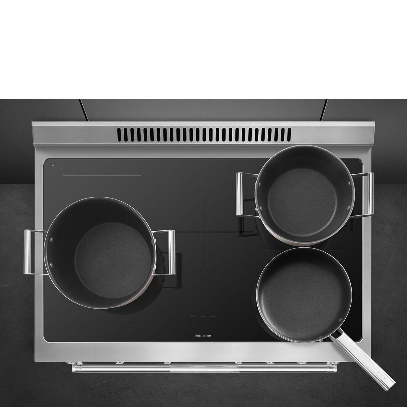 Smeg SPR36UIMX Range Stainless Steel Induction Spr36Uimx