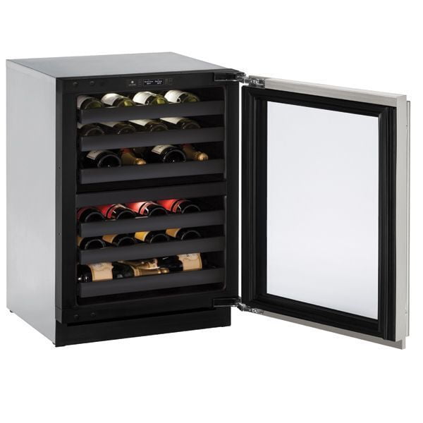 U-Line U3024ZWCS00B 3024Zwc 24" Dual-Zone Wine Refrigerator With Stainless Frame Finish And Field Reversible Door Swing (115 V/60 Hz Volts /60 Hz Hz)