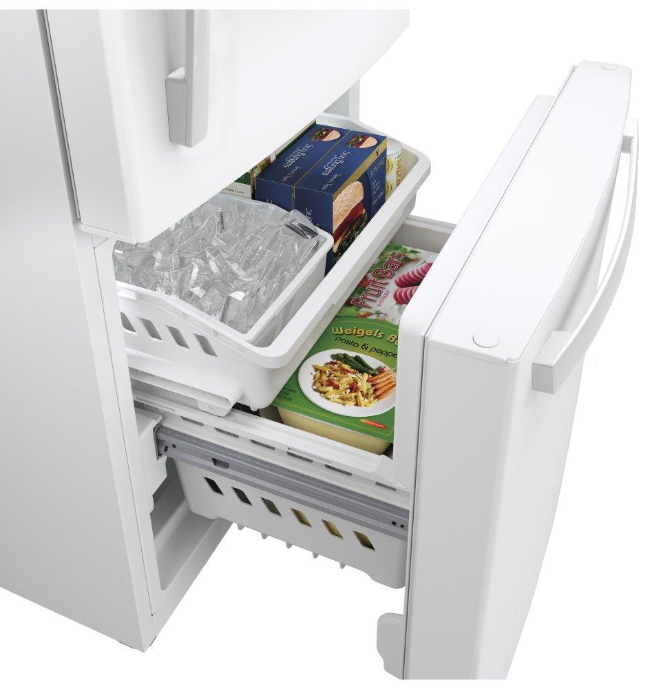 Ge Appliances GDE21EGKWW Ge® Energy Star® 21.0 Cu. Ft. Bottom-Freezer Refrigerator