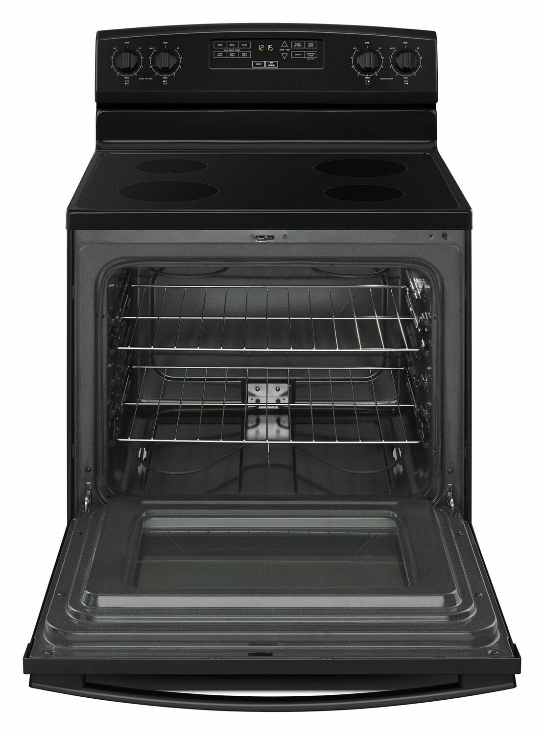 Amana AER6303MFB 30-Inch Electric Range With Extra-Large Oven Window - Black