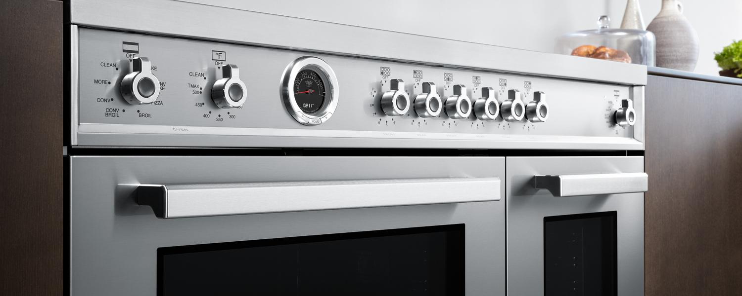 Bertazzoni PRO486IGFEPCAT 48 Inch Induction Range, 6 Heating Zones And Cast Iron Griddle, Electric Self-Clean Oven Carbonio