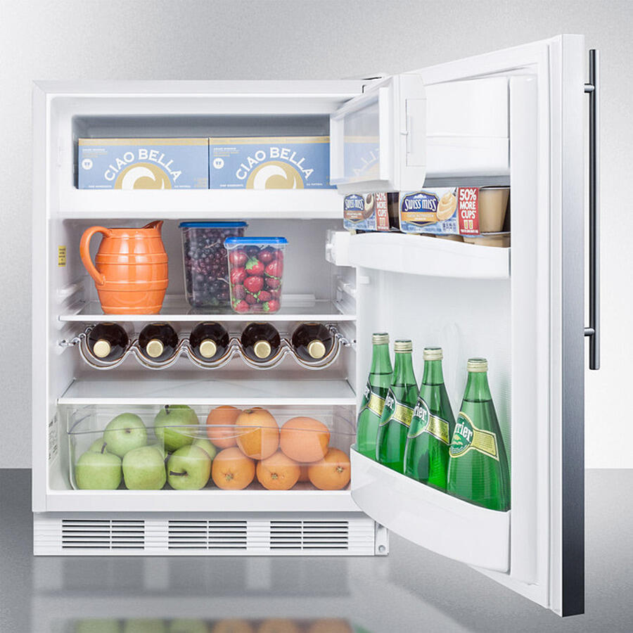 Summit CT661WSSHVADA 24" Wide Refrigerator-Freezer, Ada Compliant