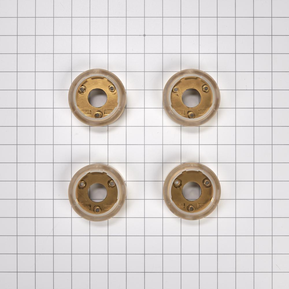Jennair W11323068 Set Of 4 Range Brass Knob Bezels, Oven