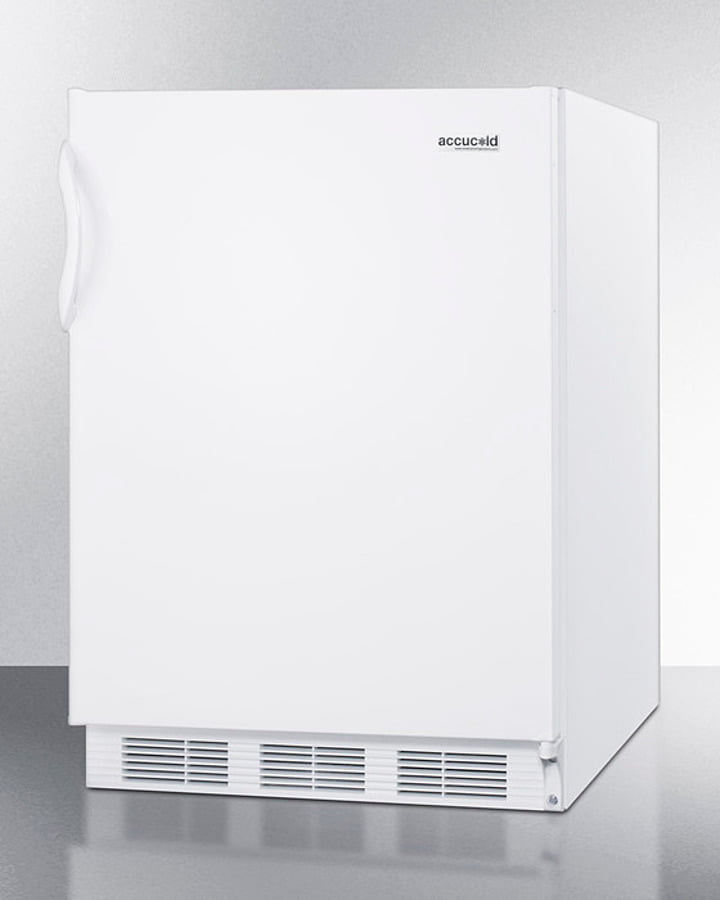 Summit FF7WADA Ada Compliant Commercial All-Refrigerator For Freestanding General Purpose Use, With Flat Door Liner, Auto Defrost Operation And White Exterior