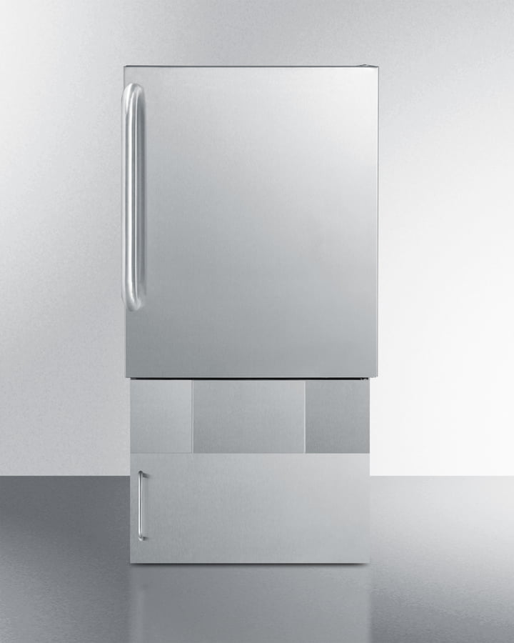Summit BIM24OSBASE32 12 Lb. Drain-Free Outdoor Icemaker, Ada Compliant