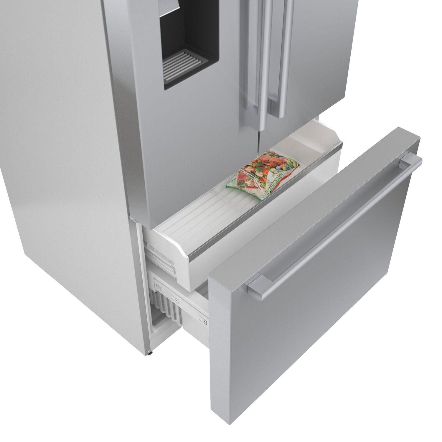 Bosch B36FD50SNS 500 Series French Door Bottom Mount Refrigerator 36'' Easy Clean Stainless Steel B36Fd50Sns