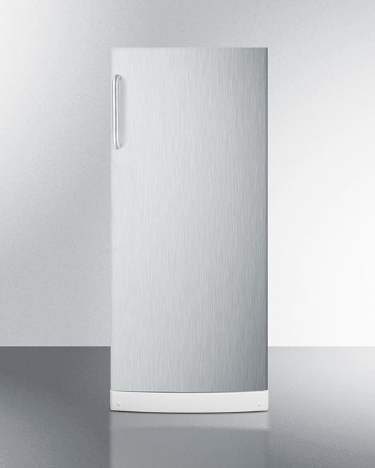 Summit FFAR10SSTB 10.1 Cu.Ft. General Purpose All-Refrigerator In Slim 24" Width, With Automatic Defrost, Internal Fan, Stainless Steel Door, And Towel Bar Handle