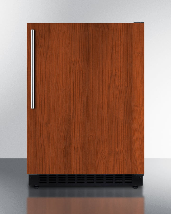 Summit AL54IF Built-In Undercounter Ada Compliant All-Refrigerator With Panel-Ready Door, Black Cabinet, Door Storage, And Digital Controls