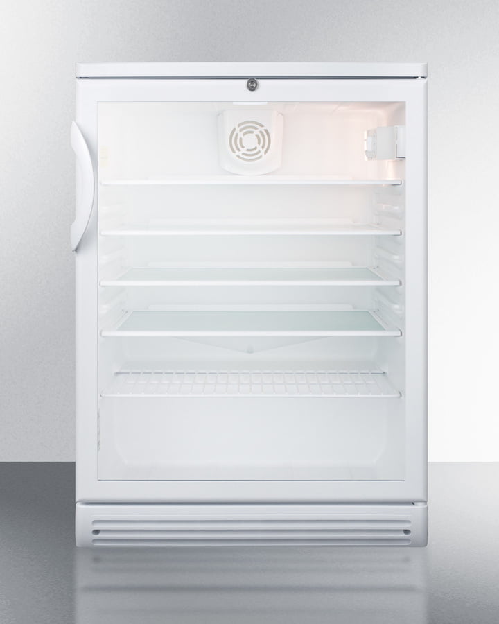 Summit SCR600GL Commercially Listed 5.5 Cu.Ft. Counter Height Beverage Center In A 24