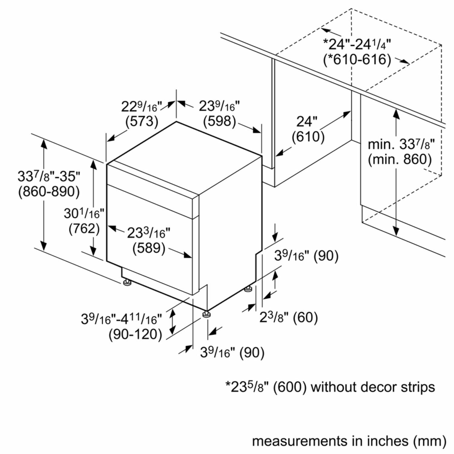 Bosch SHE3AR75UC Ascenta Recessed Hndl, 6/2 Cycles, 50 Dba, Adj Rack - Ss