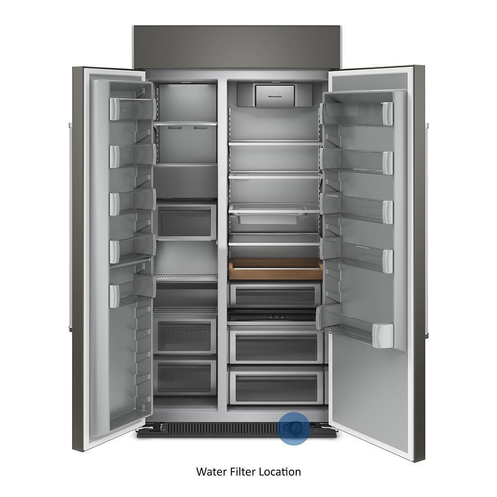 Kitchenaid KBSN702MPA 25.5 Cu Ft. 42" Built-In Side-By-Side Refrigerator With Panel-Ready Doors