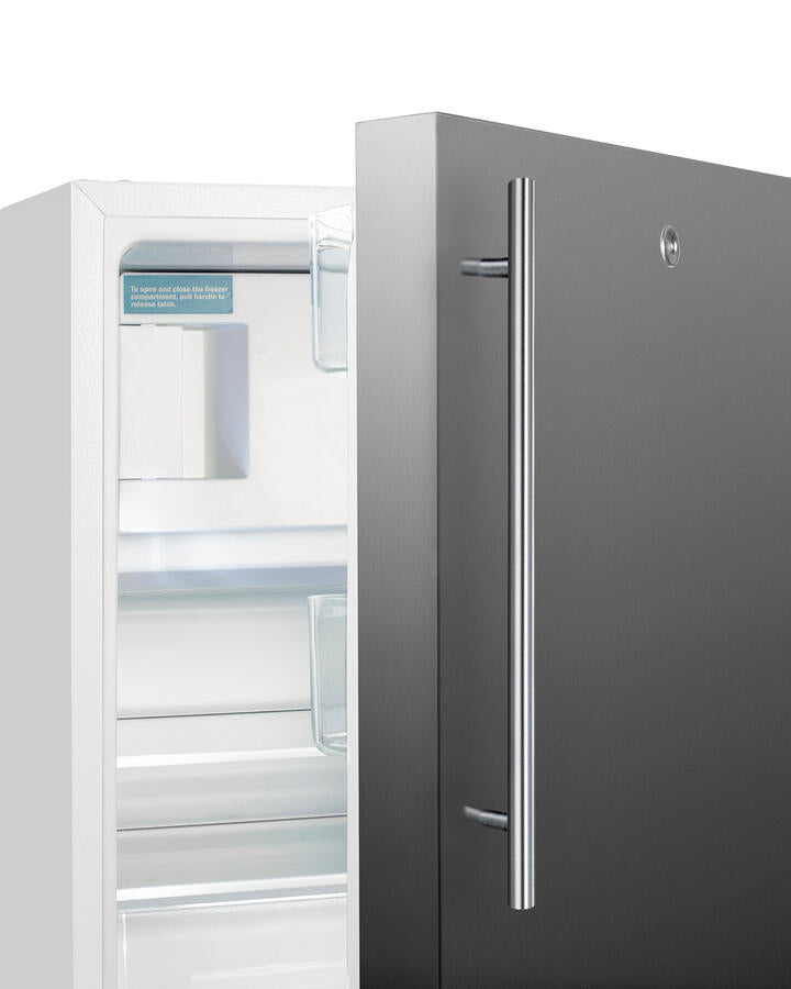 Summit ALRF48SSHV 20" Wide Built-In Refrigerator-Freezer, Ada Compliant